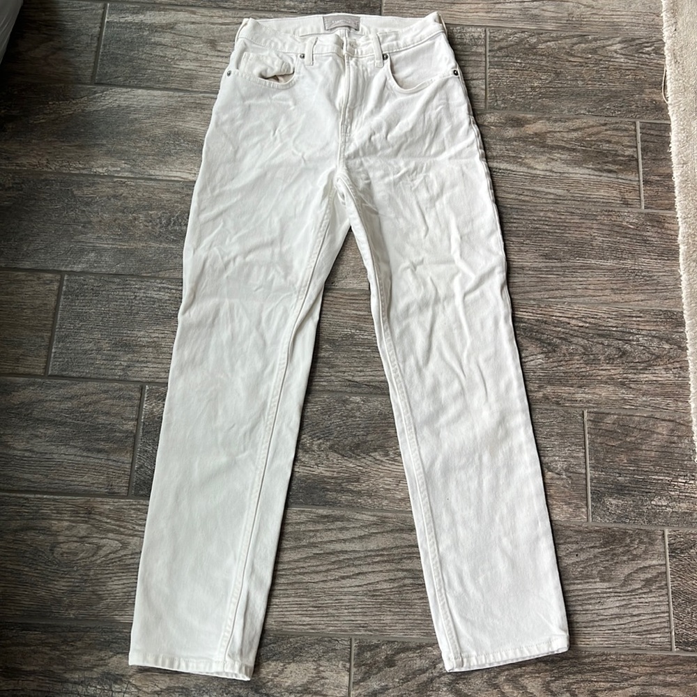 Everlane White Straight-Leg Jeans